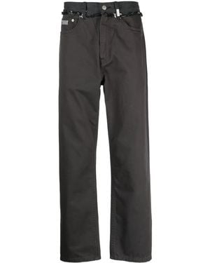 Izzue Pantaloni Dritti A Vita Bassa - Grigio