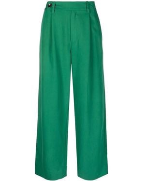 Proenza Schouler Drapey Suiting ワイドパンツ - グリーン