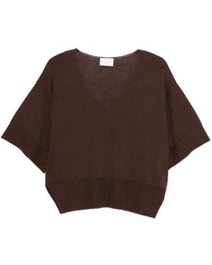 SOLOCASCMIR V-Neck Short-Sleeved T-Shirt - Brown