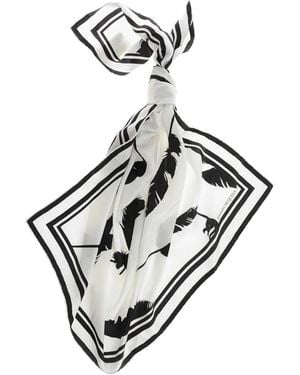 McQueen Foulard En Soie À Imprimé Graphique - Métallisé