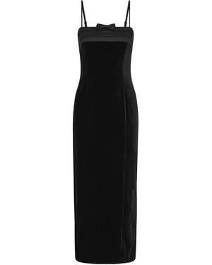 Posse Quincy Velvet Midi Dress - Black