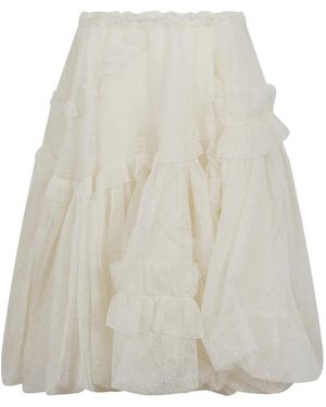Ermanno Scervino Jupe À Volants - White