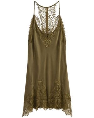 Gold Hawk Lace-Trim Camisole Top - Green