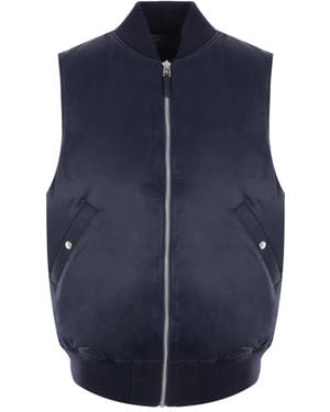 MYTHINKS Ribbed Zip-Front Jacket - Blue