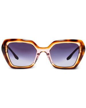 Xavier Garcia Design Sonnenbrille Mit Eckigem Gestell - Blau