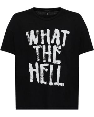 R13 Printed Cotton T-Shirt - Black