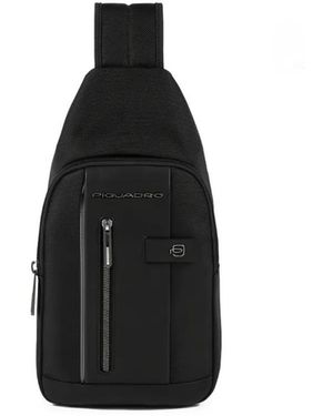 Piquadro Logo-Plaque Sling Bag - Black