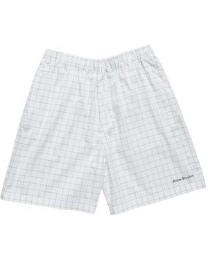 Acne Studios Casual Check Shorts - White