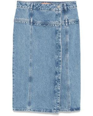 Stine Goya Denim Midi Skirt - Blue