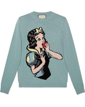 Gucci Pullover mit Schneewittchen-Motiv - Blau