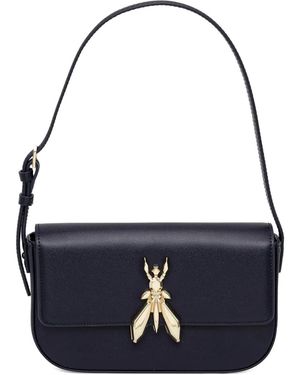 Patrizia Pepe Fly-Plaque Shoulder Bag - Blue