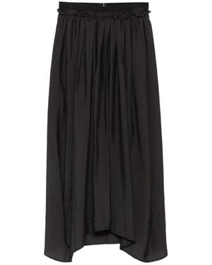 Tela Ruffled Asymmetric Skirt - Black