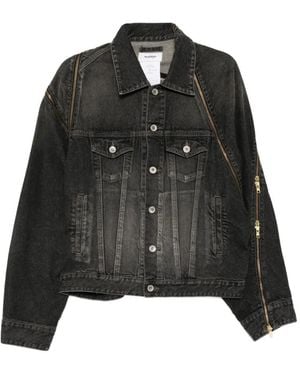 Doublet Filleted-Zip Denim Jacket - Black