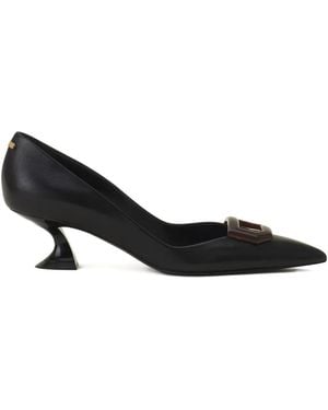 Lanvin Buckle Detail Pointed Pumps - Black
