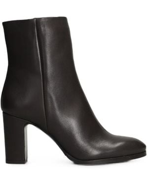 Julie Dee Block-Heel Ankle Boots - Black