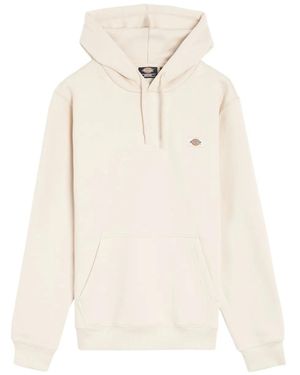 Dickies Logo-Patch Kangaroo-Pocket Hoodie - Natural