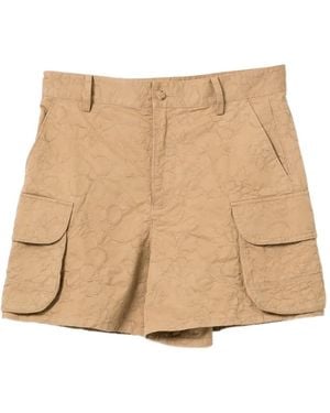 JNBY Floral-Embroidered Shorts - Natural