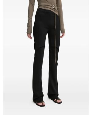 HELIOT EMIL Strap-Detail Trousers - Black
