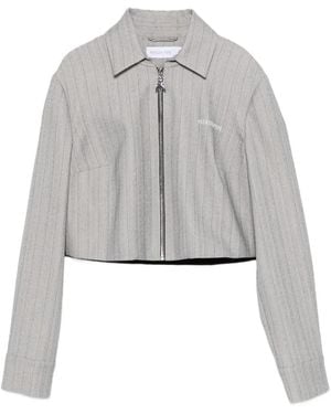 Patrizia Pepe Striped Zip Jacket - Grey