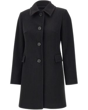 Kaos Single-Breasted Flap-Pocket Coat - Black