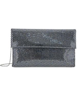 Twentyfourhaitch Crystal-Embellished Clutch Bag - Gray