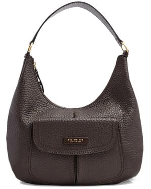 The Bridge Leather Shoulder Bag - Gray