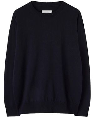 Jil Sander Pull En Laine À Col Rond - Bleu