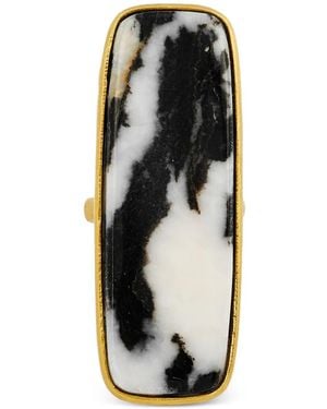 Bohème Rectangle Dunia Long Ring - Black