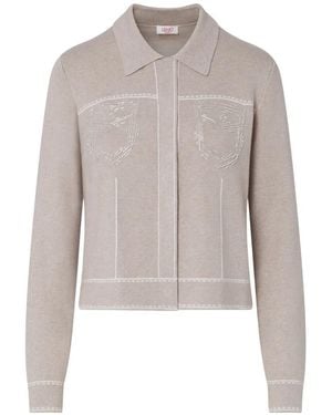 Liu Jo Knit Jacket With Beads - White
