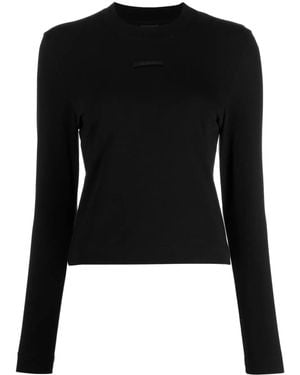 Jacquemus The Gros Grain Stretch Cotton T-Shirt - Black