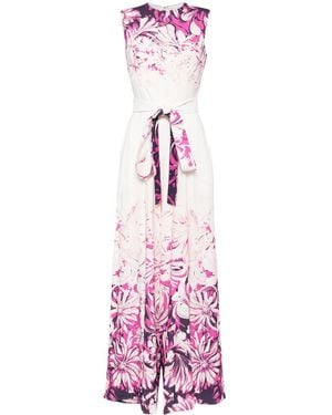 Saiid Kobeisy Floral-Print Wide-Leg Jumpsuit - Pink