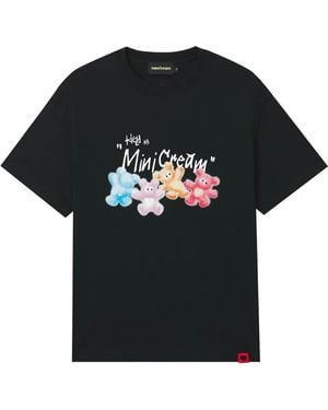 Mini Cream コットン Tシャツ - ブラック
