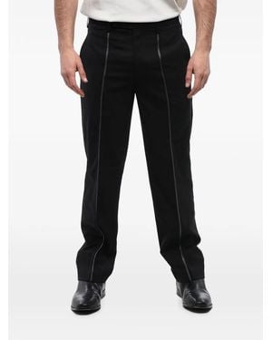 Neil Barrett Contrast-Stitch Slim-Fit Trousers - Black