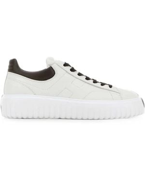 Hogan H-Stripes Leather Sneakers - Bianco