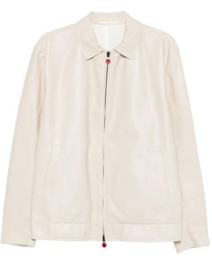 Kiton Zip-Fastening Welt-Pockets Reversible Jacket - White