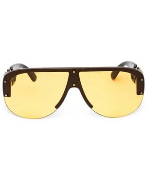 Versace Shield-Frame Sunglasses - Metallic