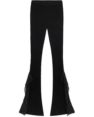 Blumarine Lace-detail Trousers - Black