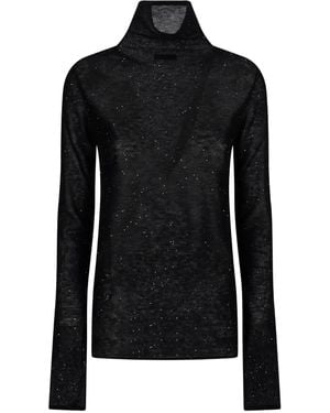 Pinko Fitted Wool Blend Sweater - Black