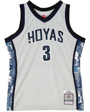 Mitchell & Ness T-Shirt Ncaa Georgetown Allen Iverson 1995 - Grigio