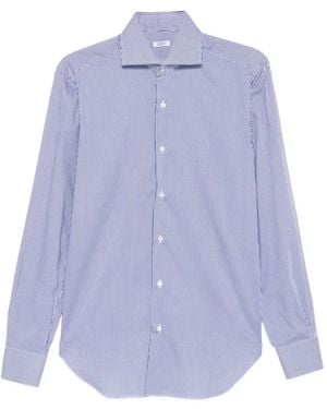 Barba Napoli Chemise Rayée À Manches Longues - Purple