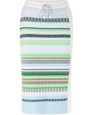 Marc Cain Drawstring Striped Skirt - Green