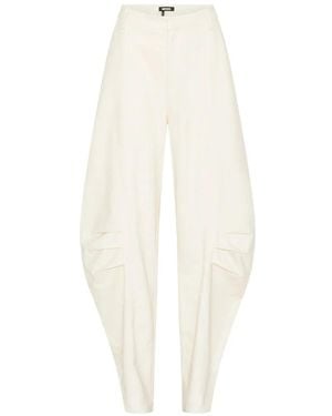 ROTATE BIRGER CHRISTENSEN Cream Tapered Trousers - White