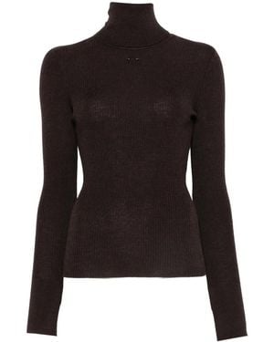 Barbara Bui Ribbed-Knit Roll-Neck Jumper - Black