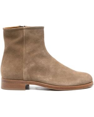 Common Projects Bottines Zippées En Daim - Marron