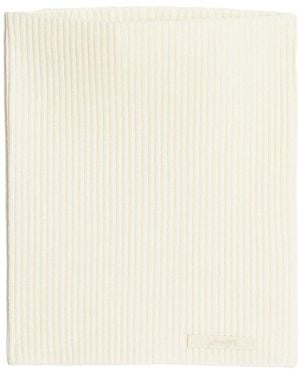 Apparis Ribbed-Knit Logo Patch Snood Scarf - Natural