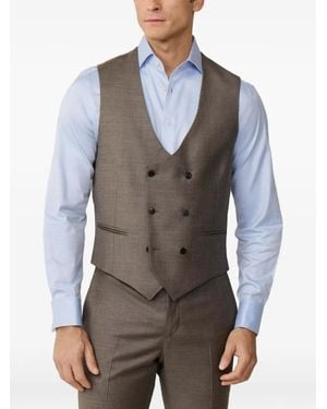 Hackett Double-Breasted Waistcoat - Gray