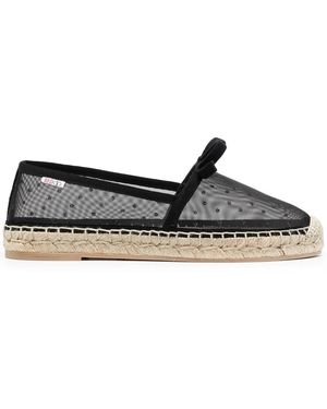 Red(V) Point D'Esprit Espadrilles - Brown