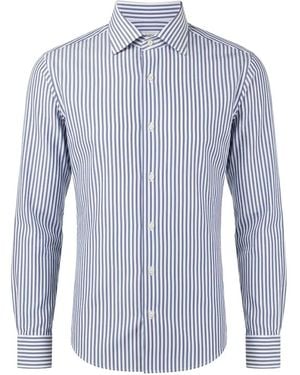 Tombolini Vertical-Stripe Shirt - Blue