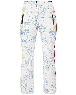 Rossignol X Jcc Graphic-Pattern Side-Stripe Pants - Blue