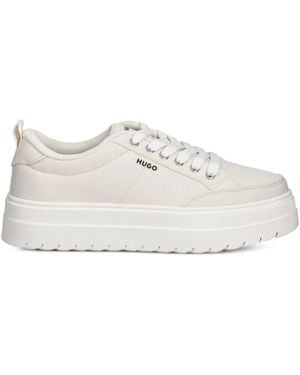 HUGO Logo-embellished Platform Sneakers - ホワイト